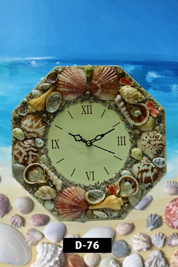 Octagonal Shell Wall Clock
